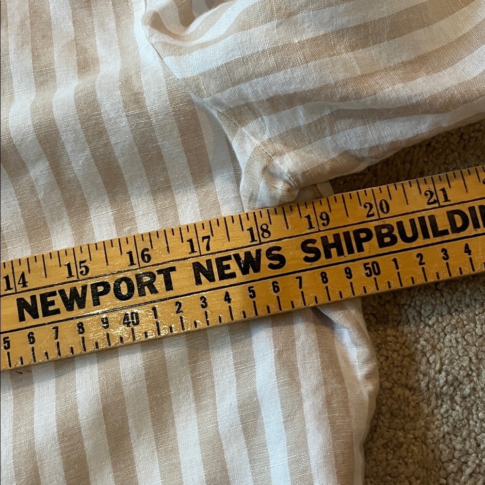 J. Crew Tan Striped Linen Shirt Size Small - Picture 8 of 8